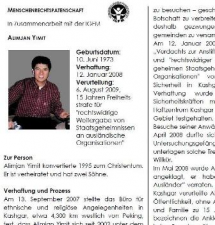 Informationen zum Fall Alimjan Yimit zum Download